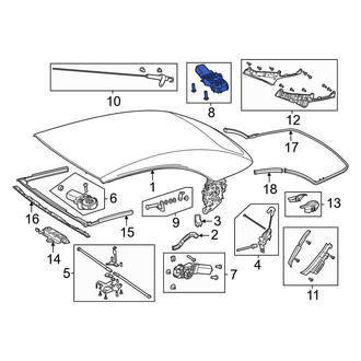 Mercedes-Benz OE - Center Convertible Top Motor