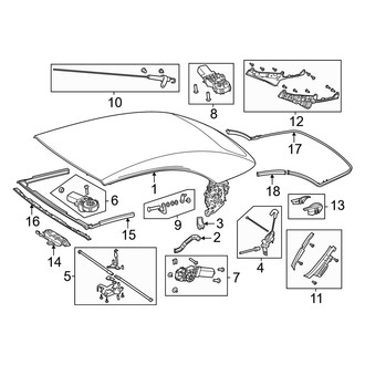 Mercedes-Benz OE - Convertible/Soft Top - Frame & Components (Convertible)