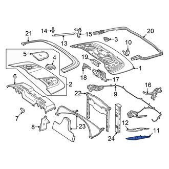 Mercedes-Benz OE - Left Lower Convertible Top Hinge Cover