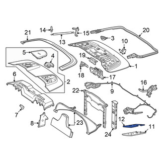 Mercedes-Benz OE - Left Upper Convertible Top Hinge Cover