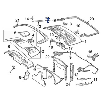 Mercedes-Benz OE - Convertible Top Strut Bracket
