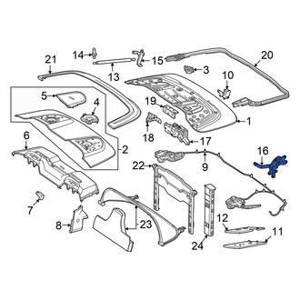 Mercedes-Benz OE - Convertible Top Stowage Compartment Lid Bracket