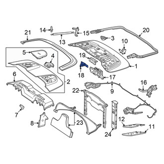 Mercedes-Benz OE - Convertible Top Stowage Compartment Lid Striker