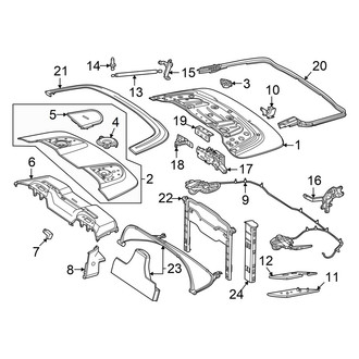 Mercedes-Benz OE - Convertible/Soft Top - Top Well Components (Convertible)