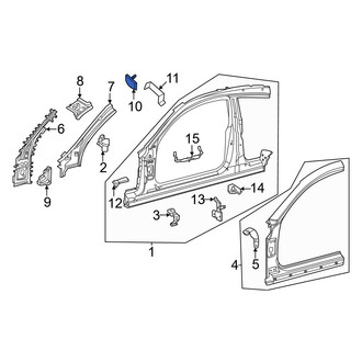 Mercedes-Benz OE - Upper Body A-Pillar Baffle Plate