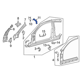Mercedes-Benz OE - Upper Body A-Pillar Baffle Plate