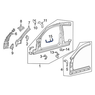 Mercedes-Benz OE - Left Upper Body B-Pillar Baffle Plate