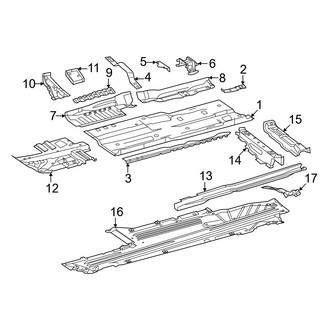 Mercedes-Benz OE - Pillars, Rocker & Floor - Floor (Coupe)