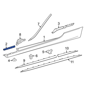 Mercedes-Benz OE - Front Left Rocker Panel Molding Bracket