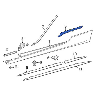 Mercedes-Benz OE - Front Right Rocker Panel Molding Bracket