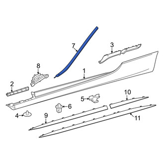 Mercedes-Benz OE - Front Left Windshield Molding