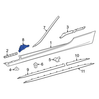 Mercedes-Benz OE - Windshield Molding Clip