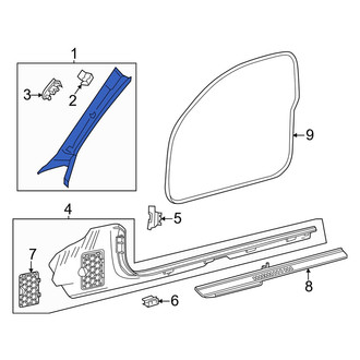 Mercedes-Benz OE - Left Body A-Pillar Trim Panel