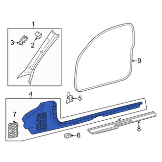 Mercedes-Benz OE - Left Kick Panel Trim