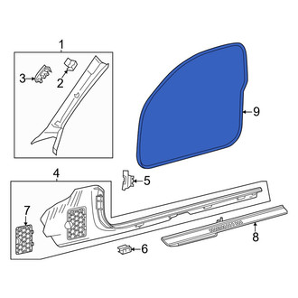 Mercedes-Benz OE - Front Left Inner Door Seal