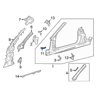 Mercedes-Benz OE - Lower Body A-Pillar Baffle Plate