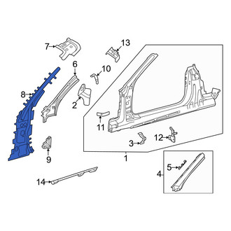 Mercedes-Benz OE - Left Body A-Pillar Reinforcement