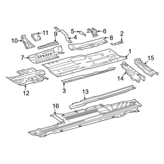 Mercedes-Benz OE - Pillars, Rocker & Floor - Floor (Convertible)