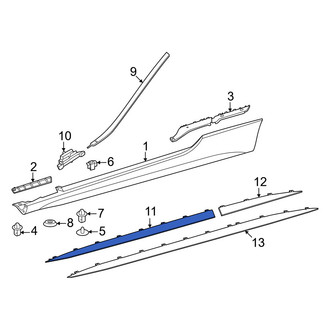 Mercedes-Benz OE - Rear Left Rocker Panel Molding Trim Insert