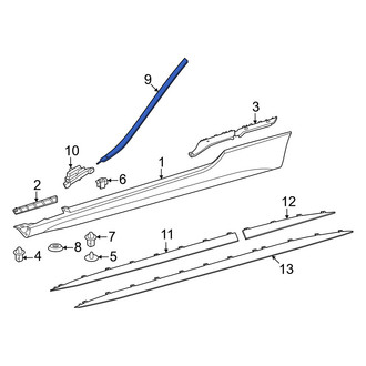 Mercedes-Benz OE - Front Left Windshield Molding