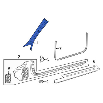 Mercedes-Benz OE - Left Inner Body A-Pillar Trim Panel