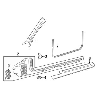 Mercedes-Benz OE - Pillars, Rocker & Floor - Interior Trim (Convertible)