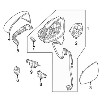 Mercedes-Benz OE - Door - Outside Mirrors (Coupe)