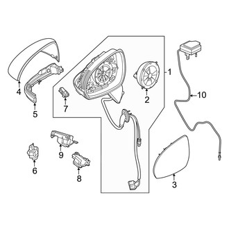 Mercedes-Benz OE - Door - Outside Mirrors (Convertible)