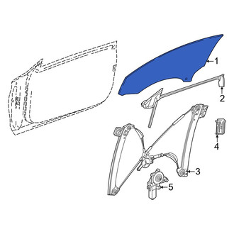 Mercedes-Benz OE - Front Left Door Glass