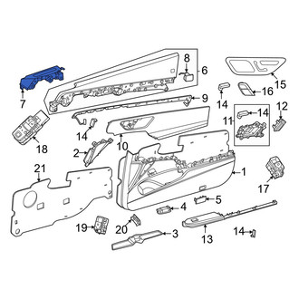 Mercedes-Benz OE - Front Left Upper Door Panel Insert