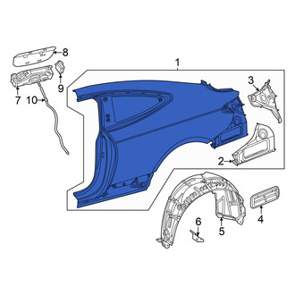 Mercedes-Benz OE - Rear Left Outer Quarter Panel