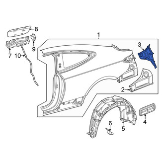 Mercedes-Benz OE - Rear Left Tail Light Pocket