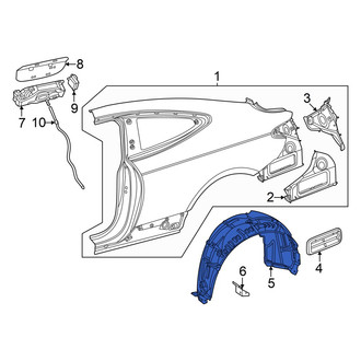 Mercedes-Benz OE - Rear Right Quarter Panel Splash Shield