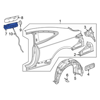 Mercedes-Benz OE - Rear Fuel Filler Housing