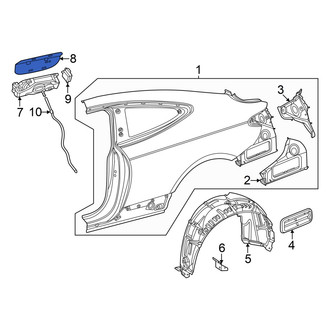 Mercedes-Benz OE - Rear Fuel Filler Door