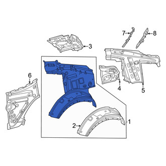 Mercedes-Benz OE - Rear Left Inner Quarter Panel