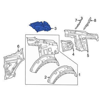 Mercedes-Benz OE - Rear Left Upper Quarter Panel Reinforcement