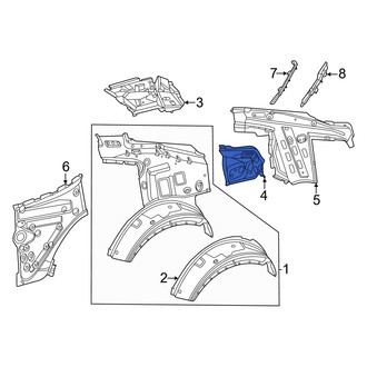 Mercedes-Benz OE - Rear Left Lower Quarter Panel Reinforcement