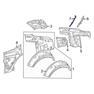 Mercedes-Benz OE - Front Left Body C-Pillar Baffle Plate