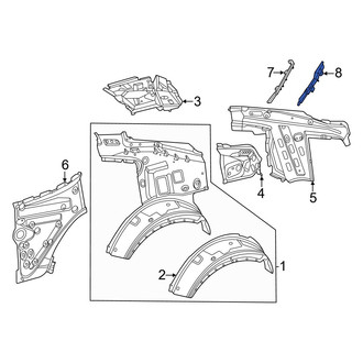 Mercedes-Benz OE - Rear Left Body C-Pillar Baffle Plate