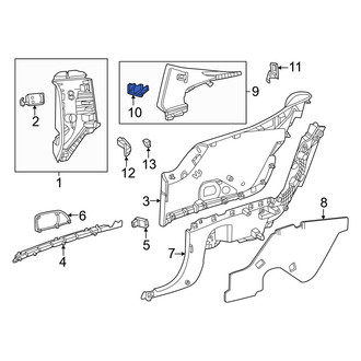 Mercedes-Benz OE - Left Body C-Pillar Trim Panel Cap
