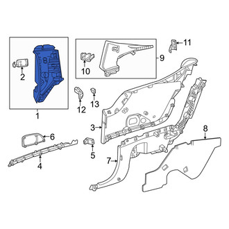 Mercedes-Benz OE - Left Door Pillar Post Trim Set
