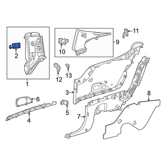 Mercedes-Benz OE - Left Body B-Pillar Trim Panel Cap