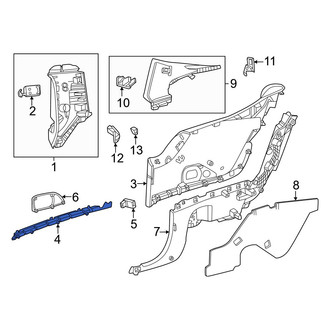 Mercedes-Benz OE - Rear Right Interior Quarter Panel Trim Panel Insert