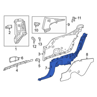 Mercedes-Benz OE - Rear Left Upper Interior Quarter Panel Trim Panel