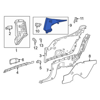Mercedes-Benz OE - Left Body C-Pillar Trim Panel