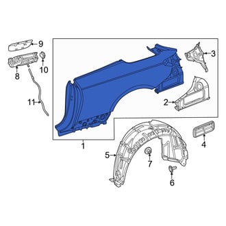Mercedes-Benz OE - Rear Left Inner Quarter Panel