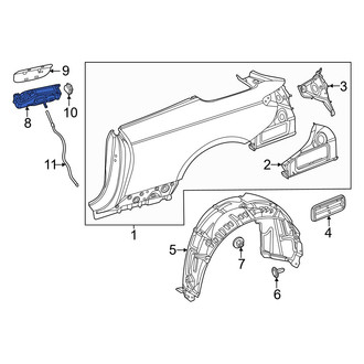 Mercedes-Benz OE - Rear Fuel Filler Housing