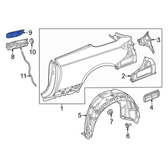 Mercedes-Benz OE - Rear Fuel Filler Door