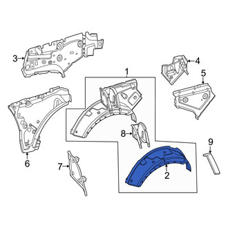 Mercedes-Benz OE - Rear Left Inner Wheel Housing Side Panel